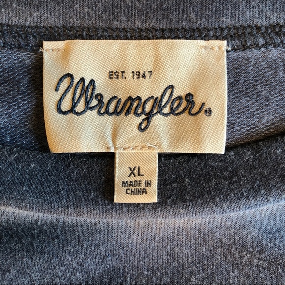 Wrangler Blue Tie Front Tee w/Long Sleeve Lace Accents Size XL - Picture 7 of 9